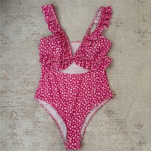 Pink Floral Swimsuit